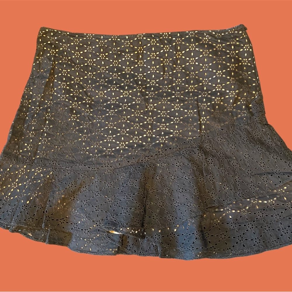 Rebecca Taylor Black Embellished Mini Skirt